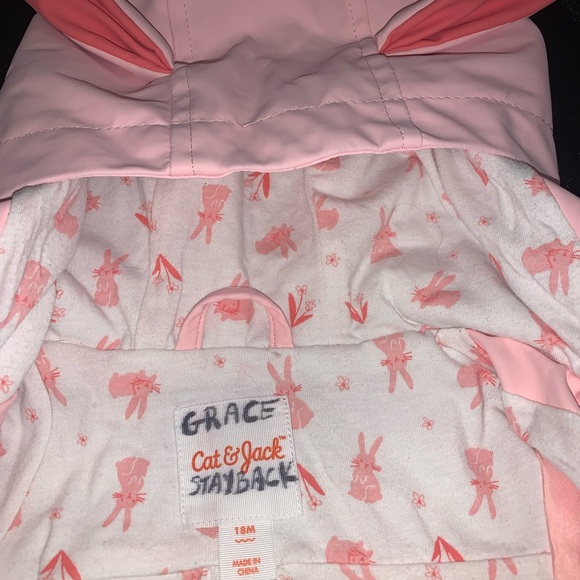 Cat & Jack. Girls hooded & lined rain jacket. EUC! Sz 18 Month - Picture 5 of 11